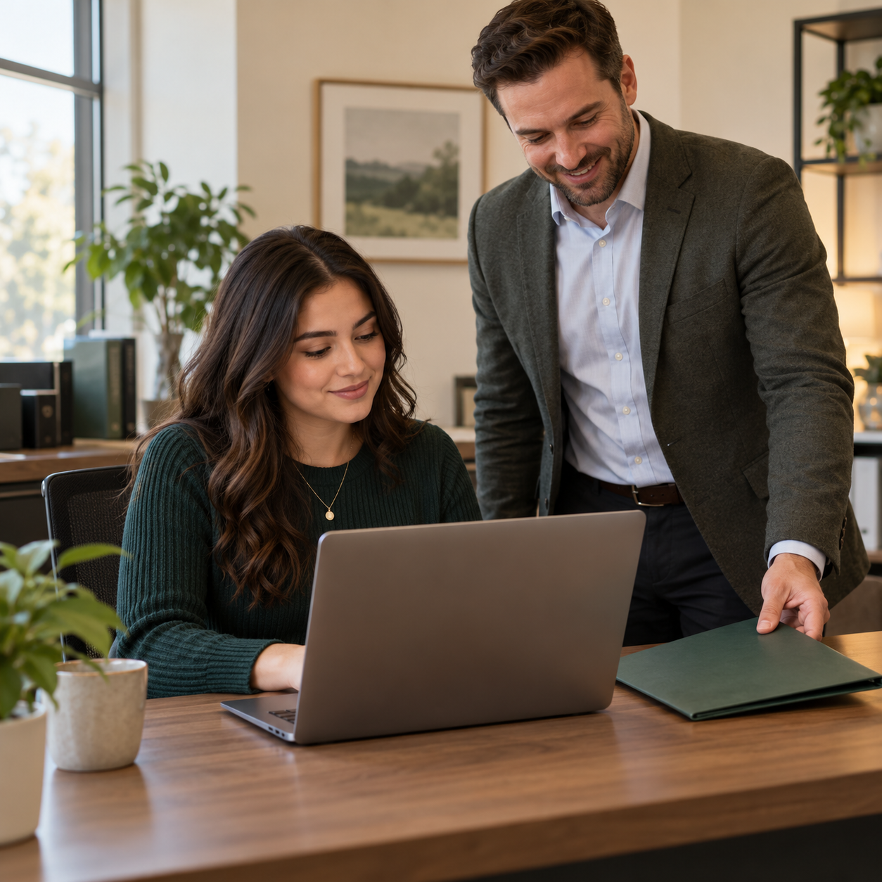 Employee onboarding in a professional office — illustrative photograph